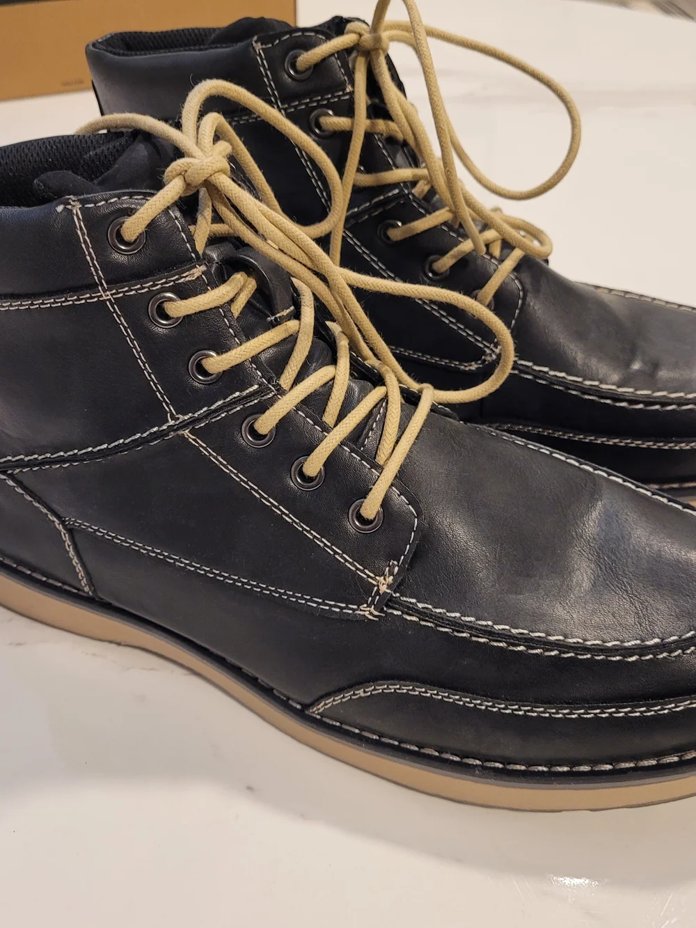Dexter Black Chukka Boots with Tan Laces